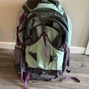 REI Mint Green and Plum Hiking Backpack